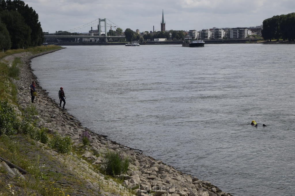 Uebung BF Taucher und Presse Koeln Zoobruecke Rhein P158.JPG - Miklos Laubert